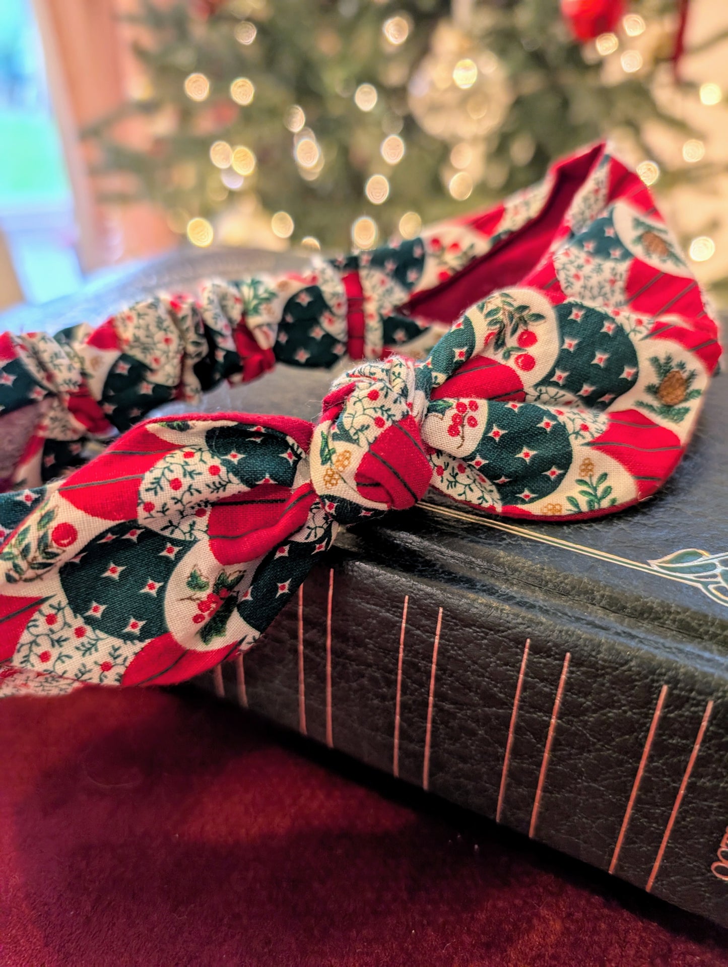 Christmas Floral Bow Headband