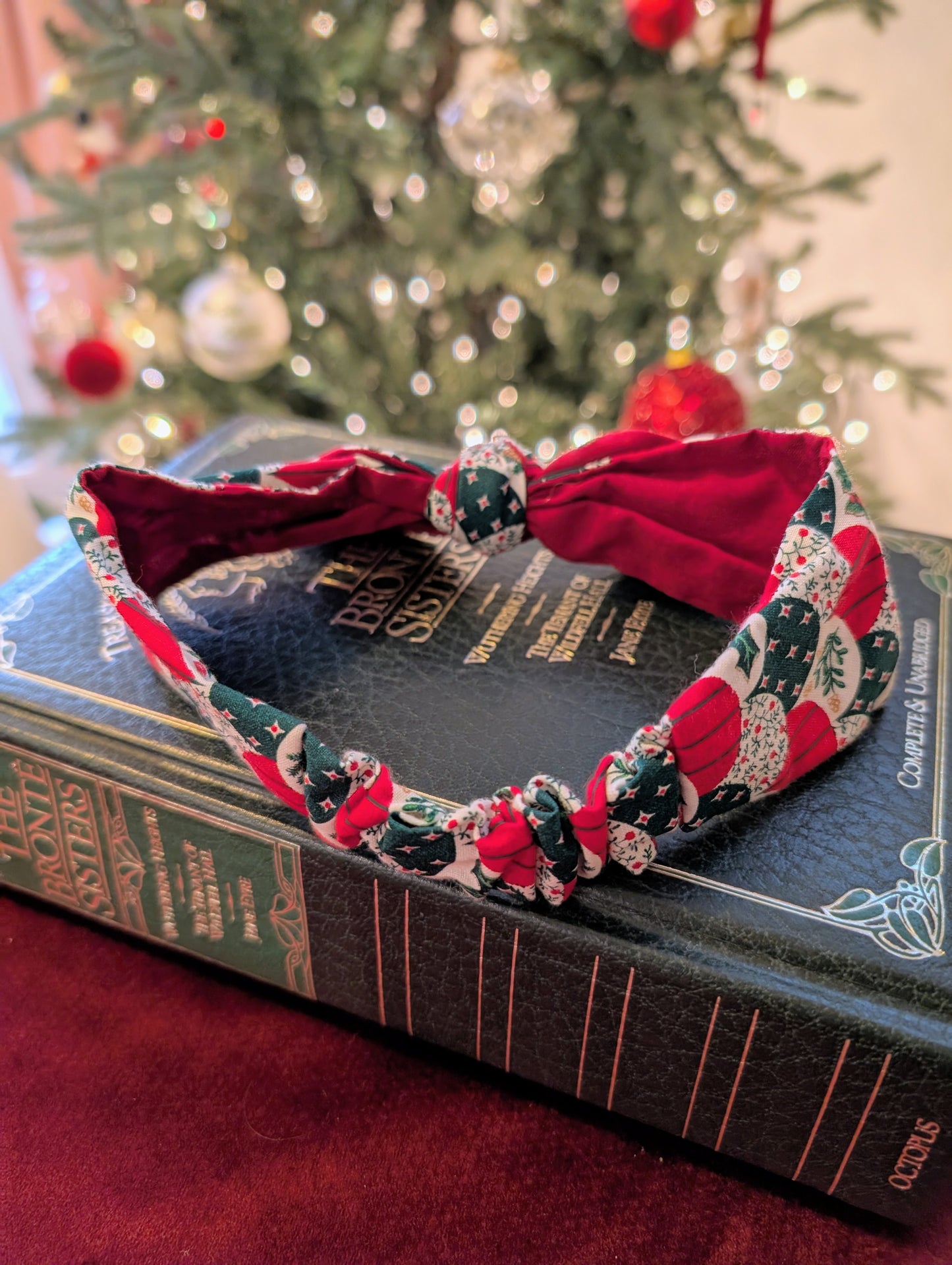 Christmas Floral Bow Headband