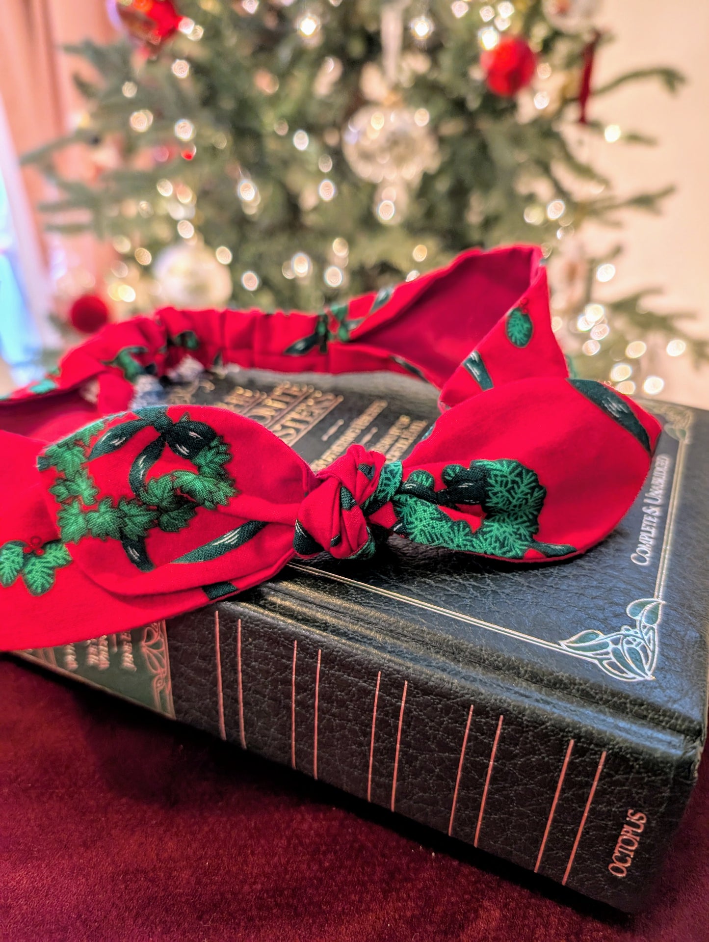 Christmas Red Wreath Bow Headband