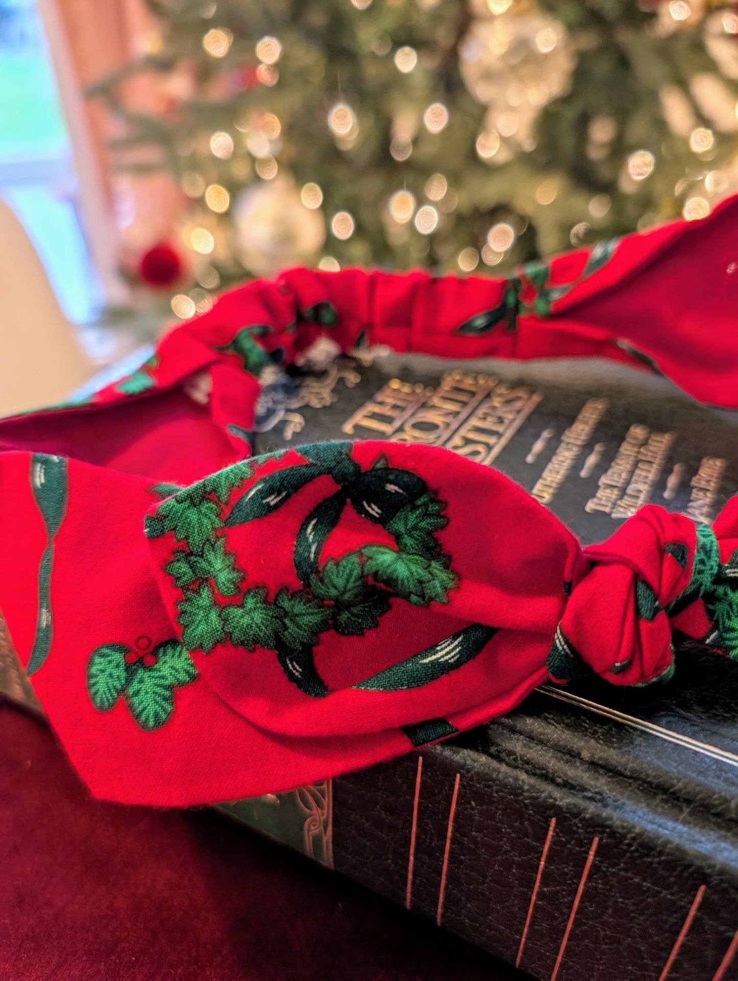 Christmas Red Wreath Bow Headband