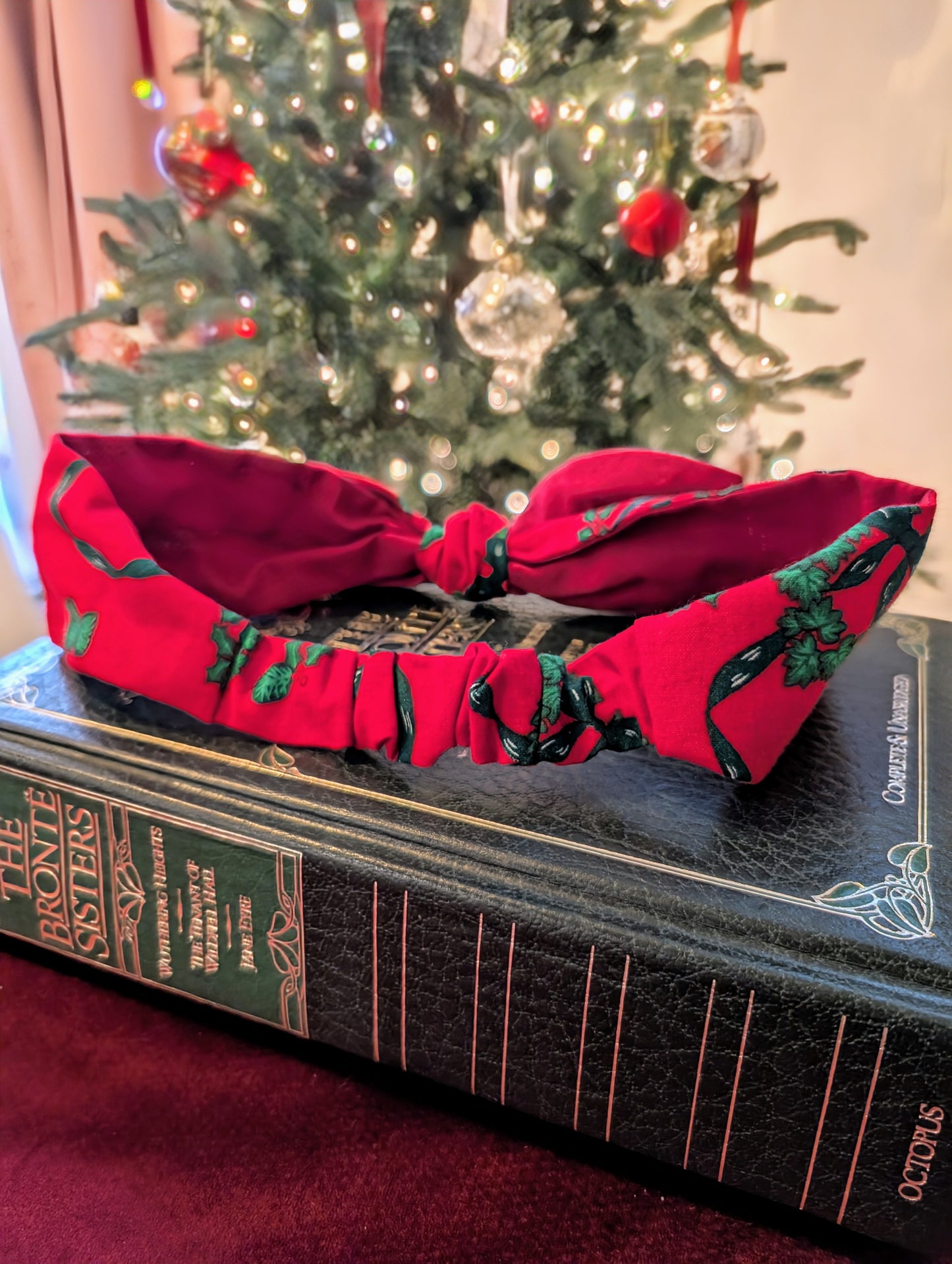 Christmas Red Wreath Bow Headband